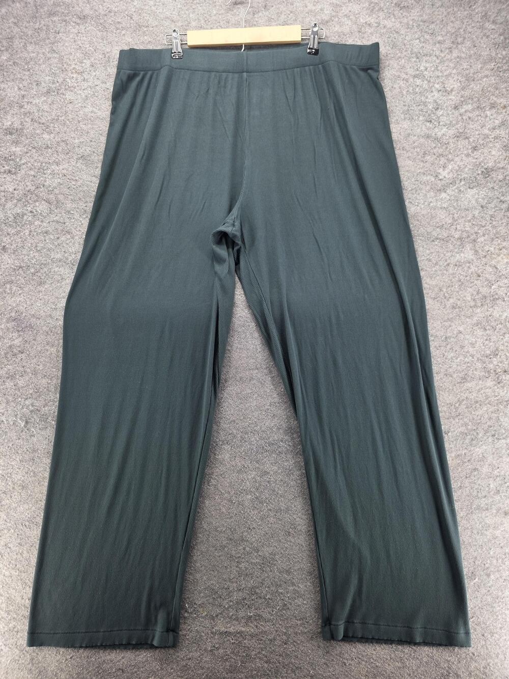 Skims Pants Womens L Green Ankle Knit Drawstring Stretch Modal Spandex 33 In